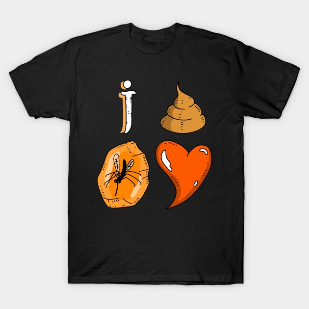 i poop amber heart T-Shirt by JJadx